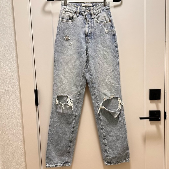 PAC Sun Distressed Light Blue Women's Jeans - Picture 1 of 8